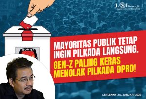 hasil survei LSI Denny JA tentang penolakan publik terhadap pilkada DPRD